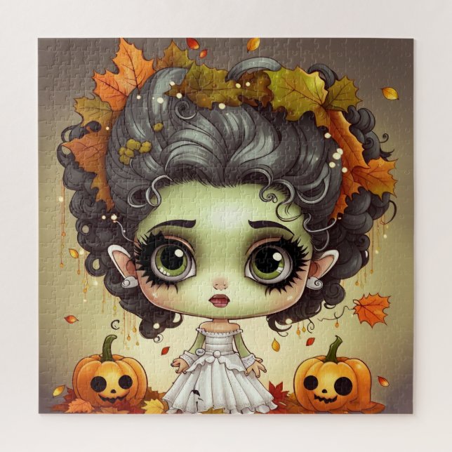 Halloween Ms. Frankenstein  Jigsaw Puzzle (Vertical)