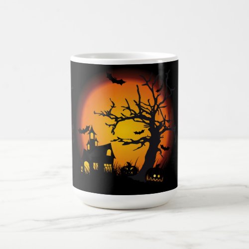 Halloween Mug/Haunted Scene Coffee Mug
