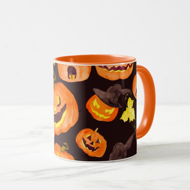 Halloween Mugs Gift, Halloween Coffee Mugs (Front Right)