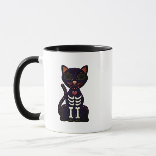 Halloween Mugs  Spooky Black Cat  Mug