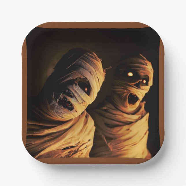 Halloween - Mummies 1 Paper Plates (Front)