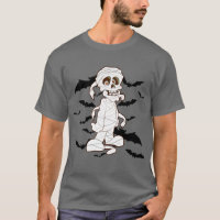Halloween Mummy and bats Holiday t-shirt