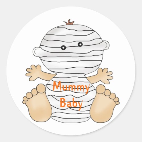 Halloween Mummy Baby Fun Stickers