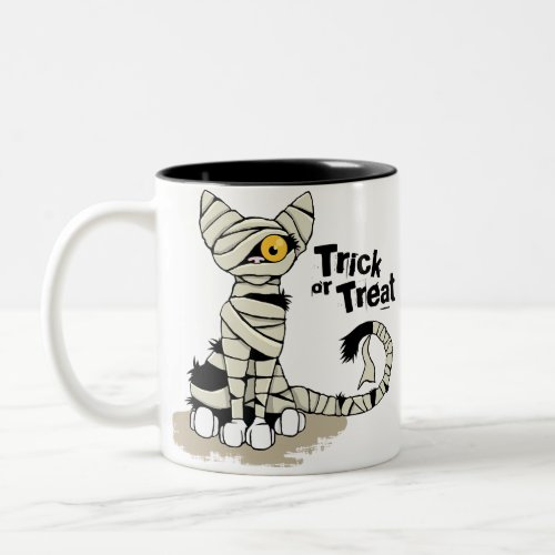 Halloween Mummy Cat Trick or Treat Mug