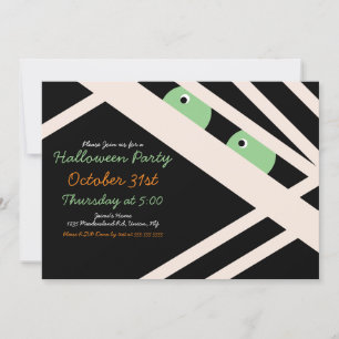 Halloween Mummy Costume Party Invitation