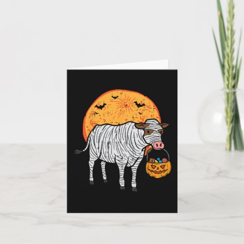 Halloween Mummy Cow Trick Treat Farm Costume Boys  Card