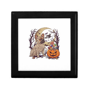 Halloween Mummy French Bulldog Pumpkin Candy Witch Gift Box
