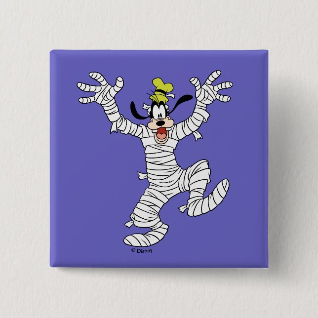 Halloween Mummy Goofy Button (Front)