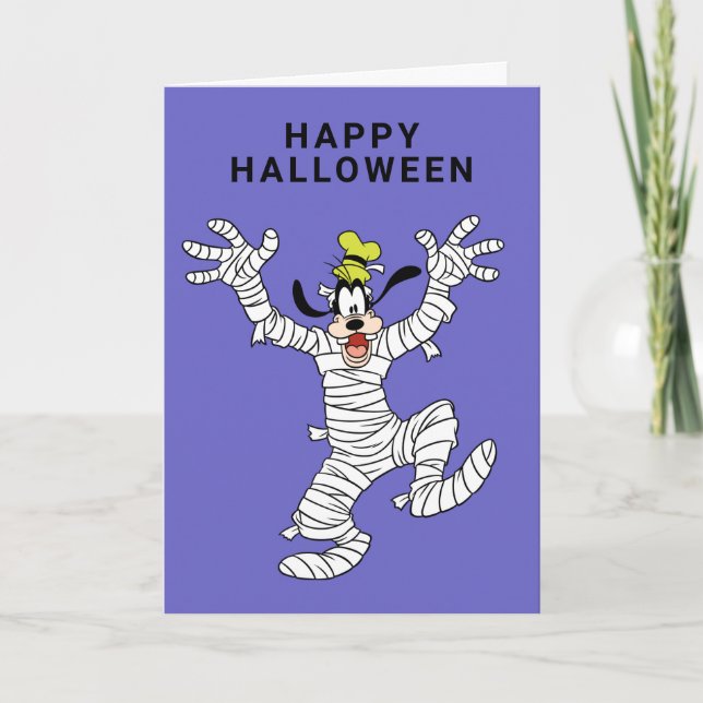 Halloween Mummy Goofy Card (Front)