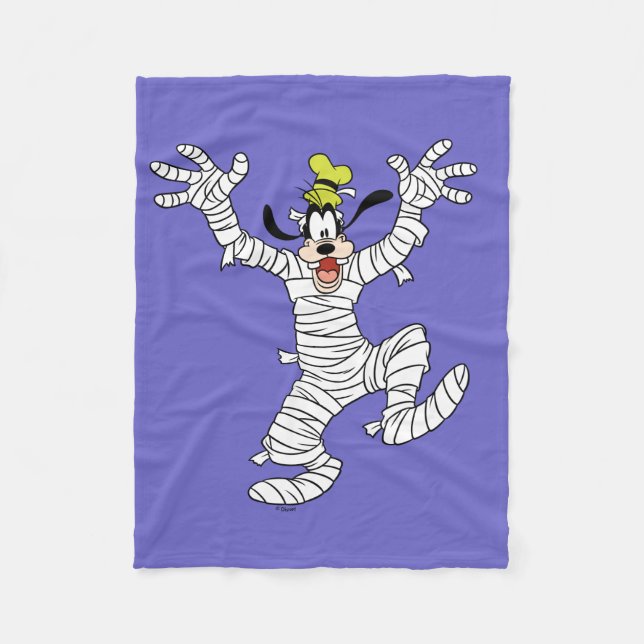 Halloween Mummy Goofy Fleece Blanket (Front)