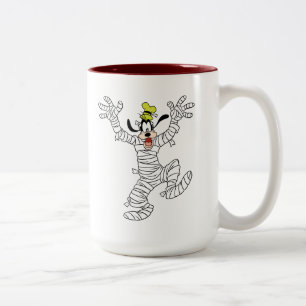 Halloween Mummy Goofy Two-Tone Coffee Mug
