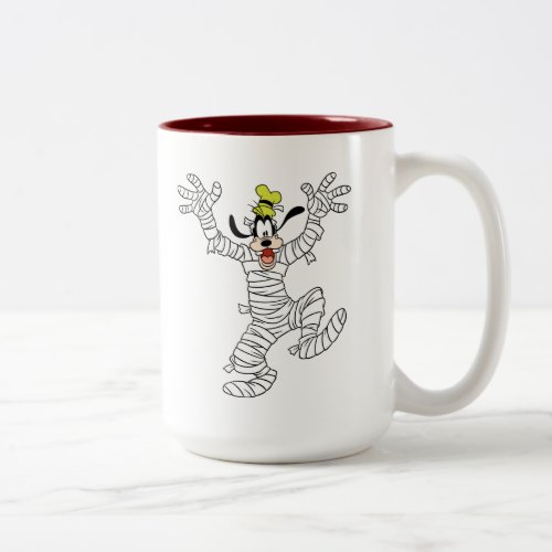 Halloween Mummy Goofy Two_Tone Coffee Mug