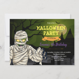 Halloween mummy invitation
