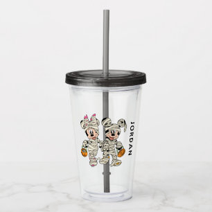 Halloween Mummy Mickey & Minnie Acrylic Tumbler