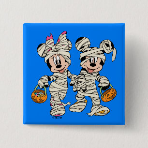 Halloween Mummy Mickey & Minnie Button