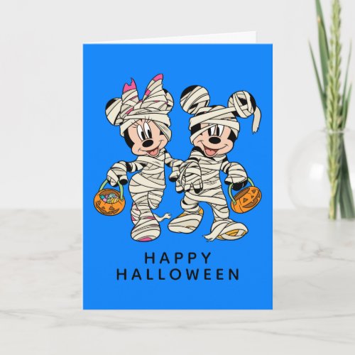 Halloween Mummy Mickey  Minnie Card