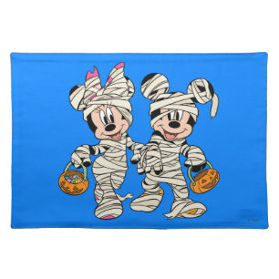 Halloween Mummy Mickey & Minnie Cloth Placemat