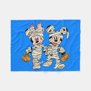 Halloween Mummy Mickey & Minnie Fleece Blanket