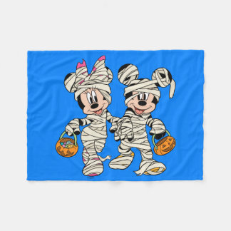 Halloween Mummy Mickey & Minnie Fleece Blanket