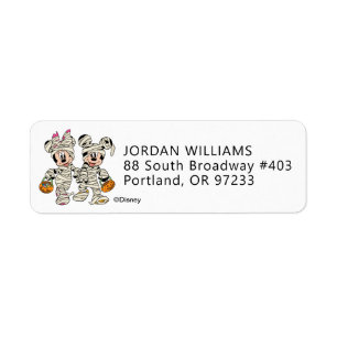 Halloween Mummy Mickey & Minnie Label