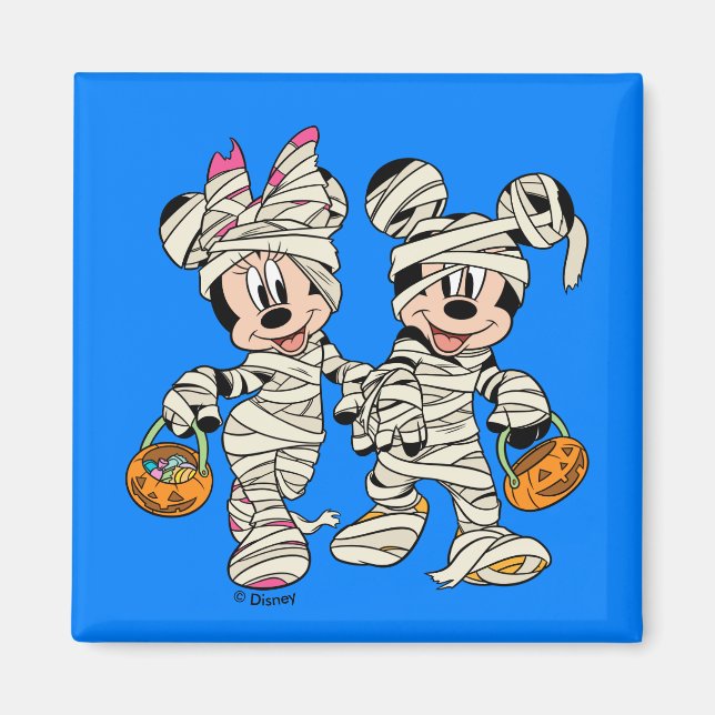 Halloween Mummy Mickey & Minnie Magnet (Front)