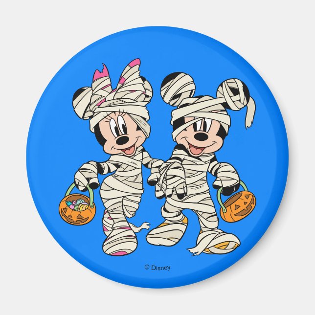 Halloween Mummy Mickey & Minnie Magnet (Front)