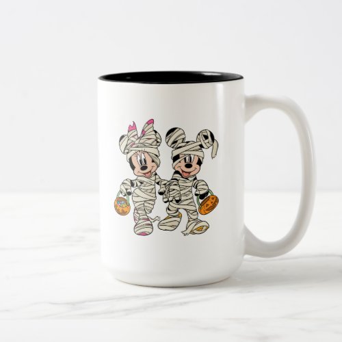 Halloween Mummy Mickey  Minnie Two_Tone Coffee Mug