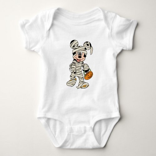 Halloween Mummy Mickey Mouse Baby Bodysuit