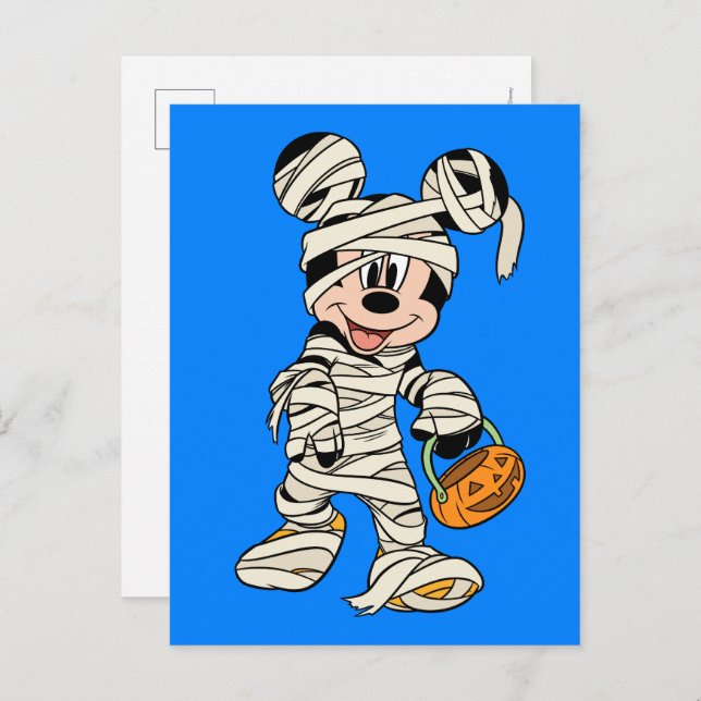 Halloween Mummy Mickey Mouse Postcard (Front/Back)