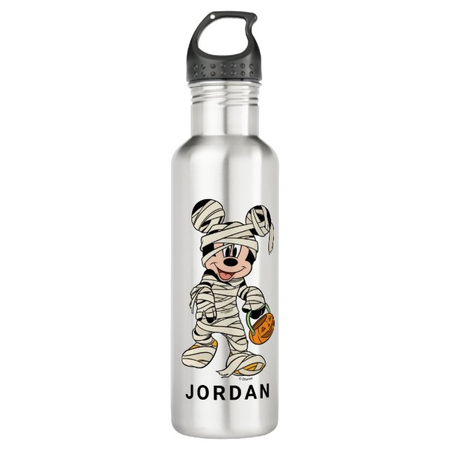 Halloween Mummy Mickey Mouse Stainless Steel Water Bottle (Front)