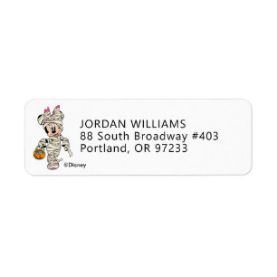 Halloween Mummy Minnie Mouse Label