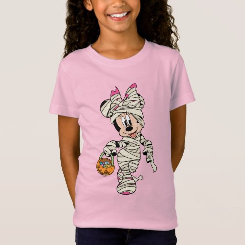 Halloween Mummy Minnie Mouse T_Shirt