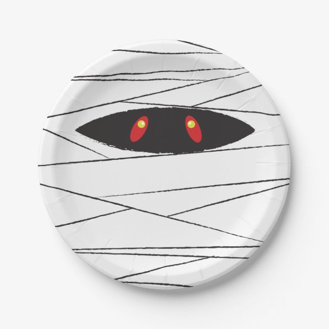 Halloween Mummy Paper Plates (Front)