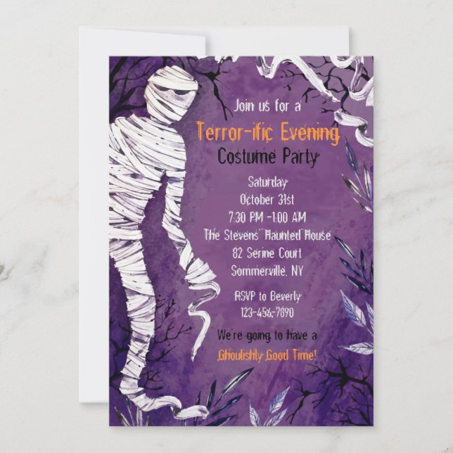 Halloween Mummy Party Invitation (Front)