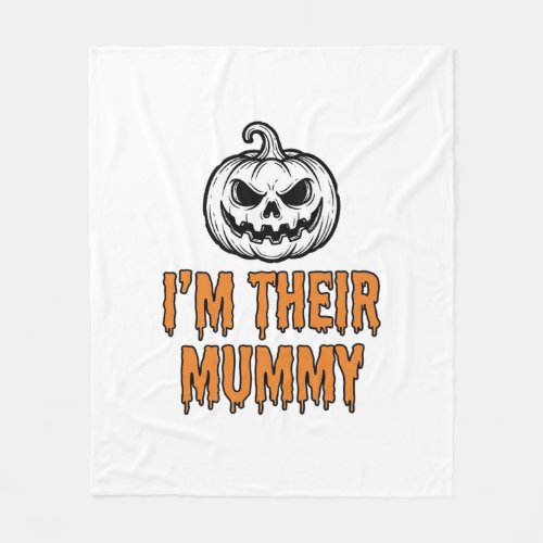 Halloween Mummy Pumpkin Vintage Engraving Shirt De Fleece Blanket