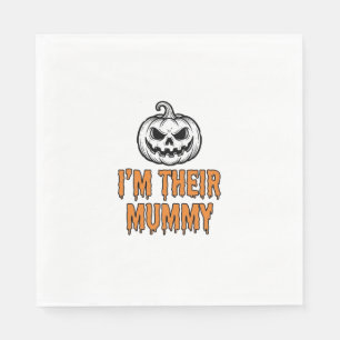 Halloween Mummy Pumpkin Vintage Engraving Shirt De Napkins