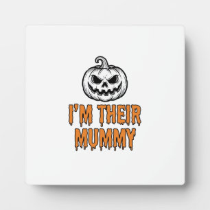 Halloween Mummy Pumpkin Vintage Engraving Shirt De Plaque