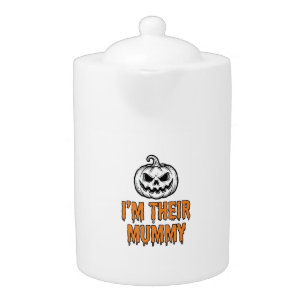 Halloween Mummy Pumpkin Vintage Engraving Shirt De Teapot