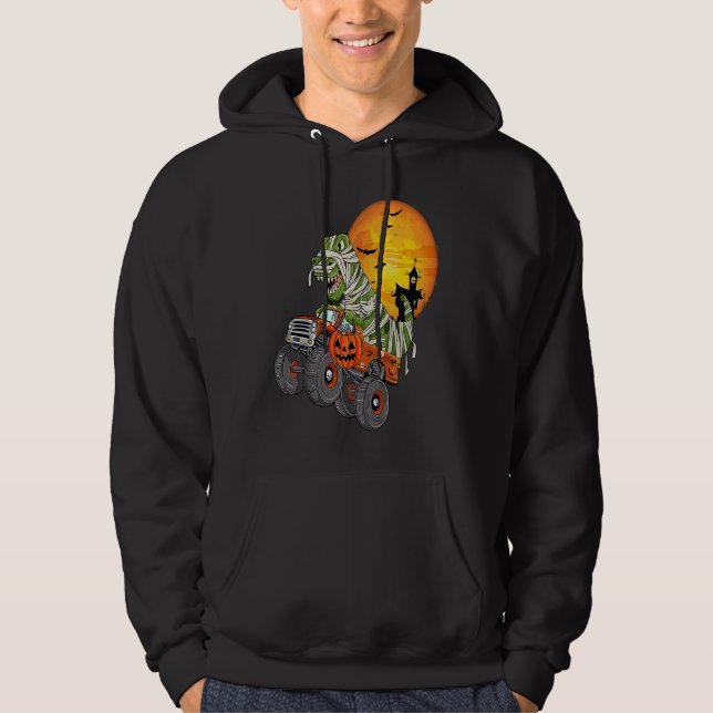 Halloween Mummy Rex Monster Truck  1 Hoodie (Front)