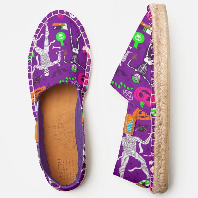 halloween mummy skeleton pumpkin ghost monster  espadrilles (Side)