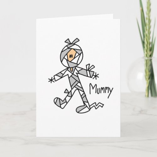 Halloween Mummy Stick Figure Card