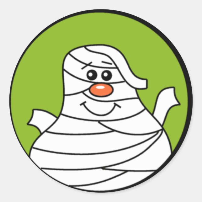 Halloween  Mummy Sticker (Front)