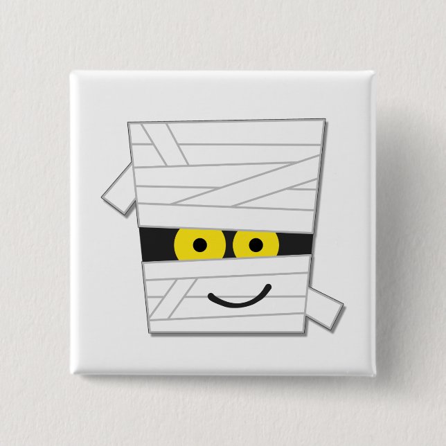 Halloween Mummy Tshirts and Gifts Button (Front)