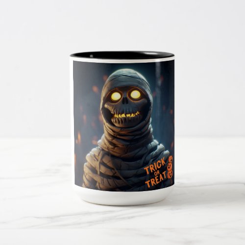 Halloween mummy Two_Tone coffee mug