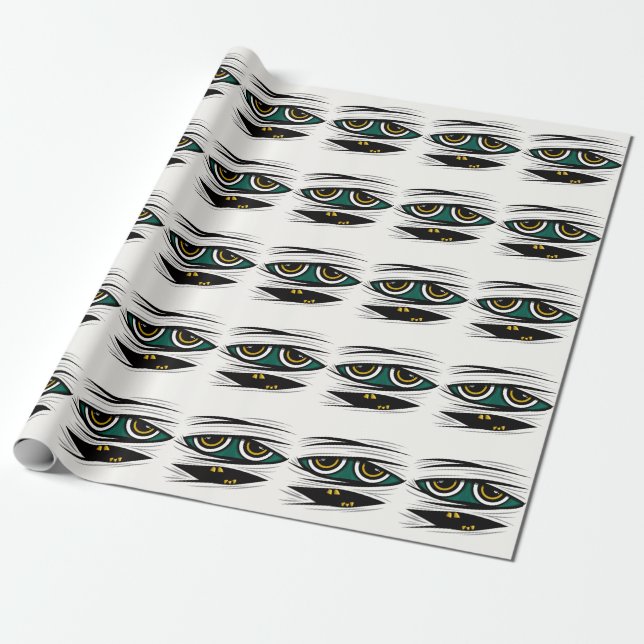 Halloween Mummy Wrapping Paper (Unrolled)