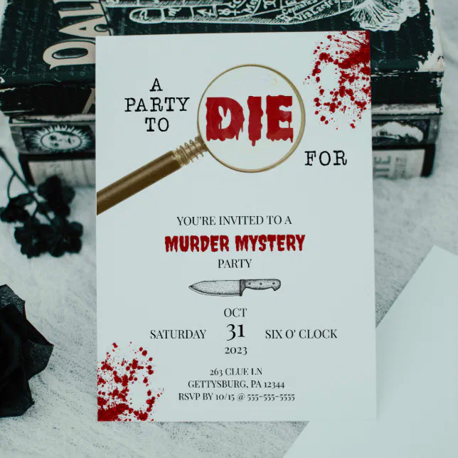 Halloween Murder Mystery Party Invitation Zazzle Halloween Murder Mystery Party Invitation Zazzle