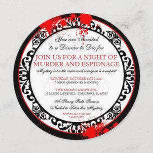 Halloween Murder Mystery Party Invitation