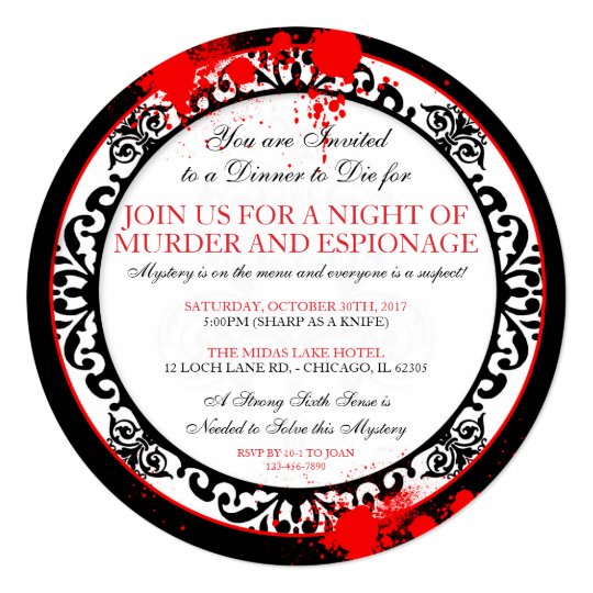 Halloween Murder Mystery Party Invitation | Zazzle.com