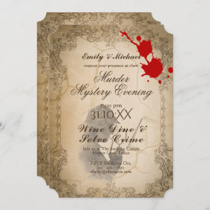 Murder Mystery Halloween Invitations Zazzle