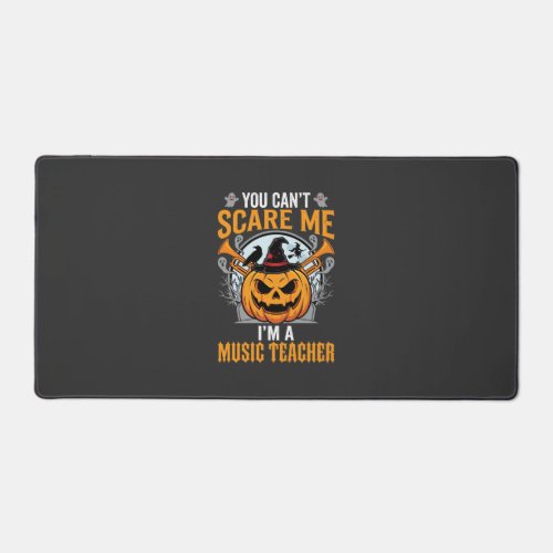 Halloween Music Teacher Scary Pumpkin Graphic Desk Mat